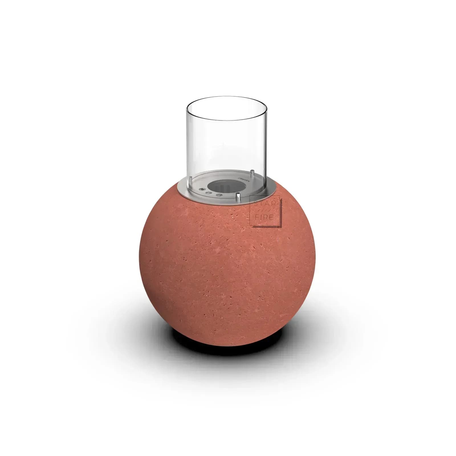 Starfire Bowl Stone Beton Bioetanol Şömine Kırmızı