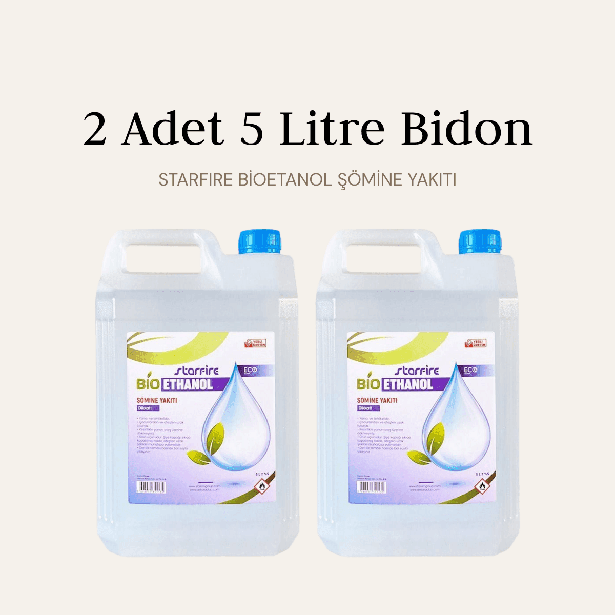 Starfire Bioetanol Şömine Yakıtı, 2 adet 5 litre bidon