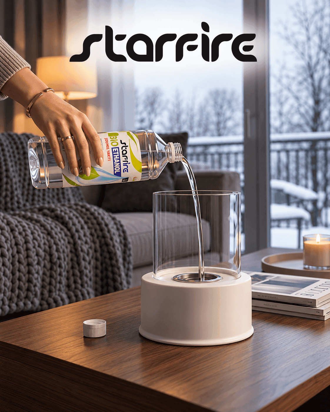 Büyütmek için çift tıklayın Starfire Bioetanol Şömine Yakıtı 1 litre şişe