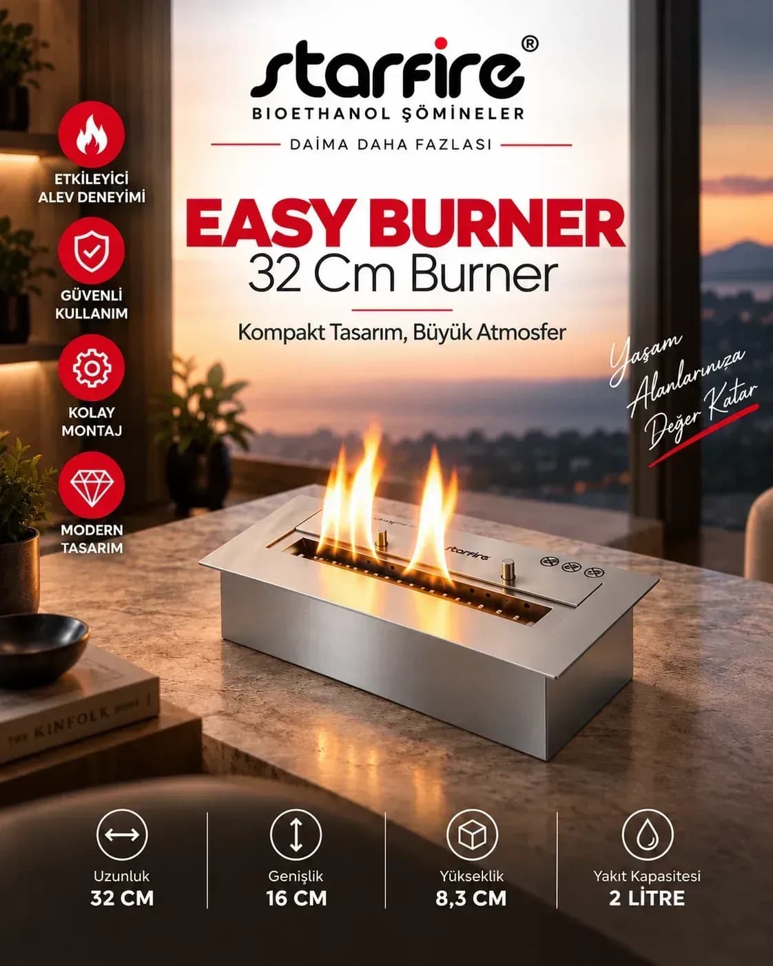 Büyütmek için çift tıklayın Starfire Easy Burner 32 cm ürün görseli