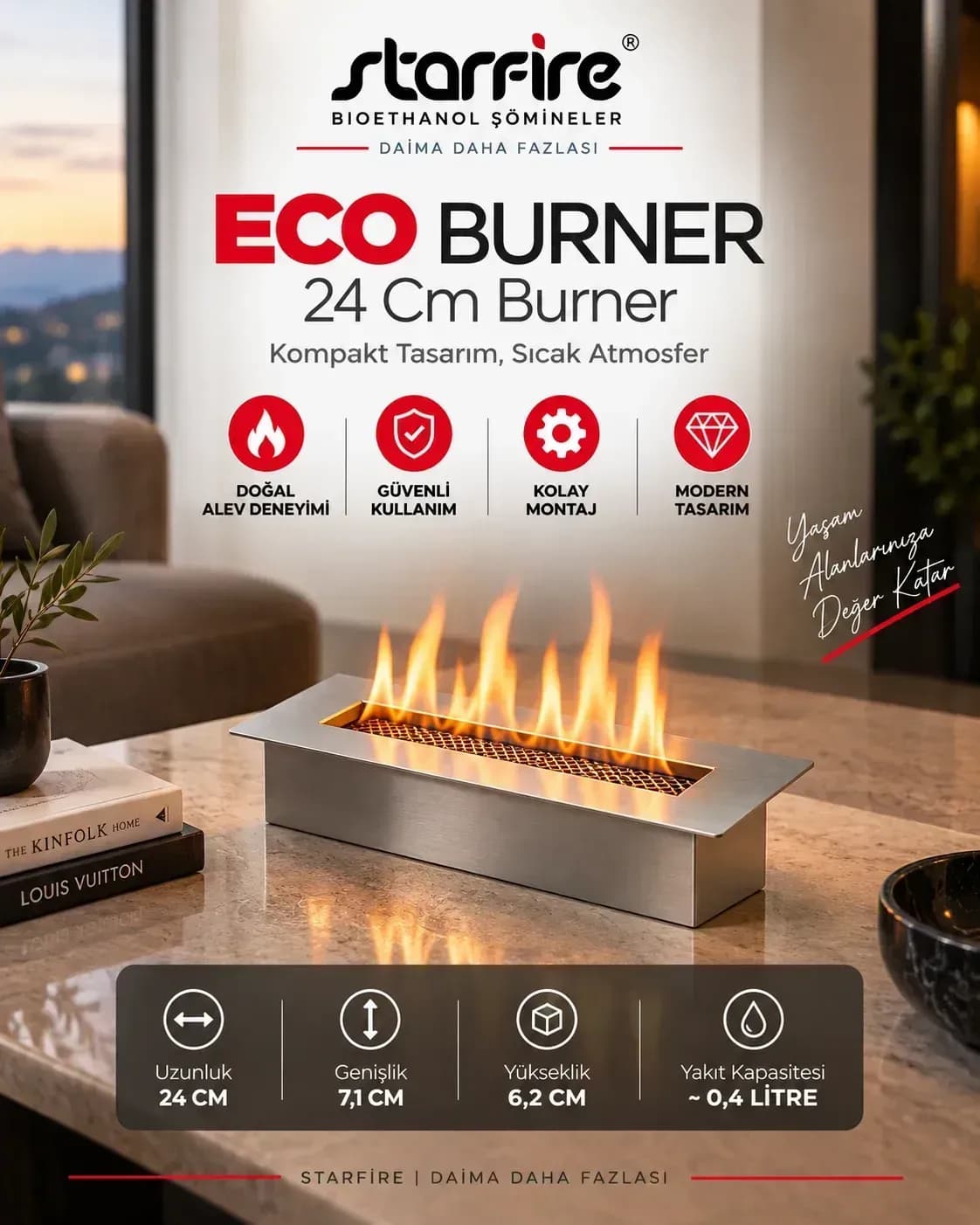 Büyütmek için çift tıklayın Starfire Eco Burner 24 cm ürün görseli