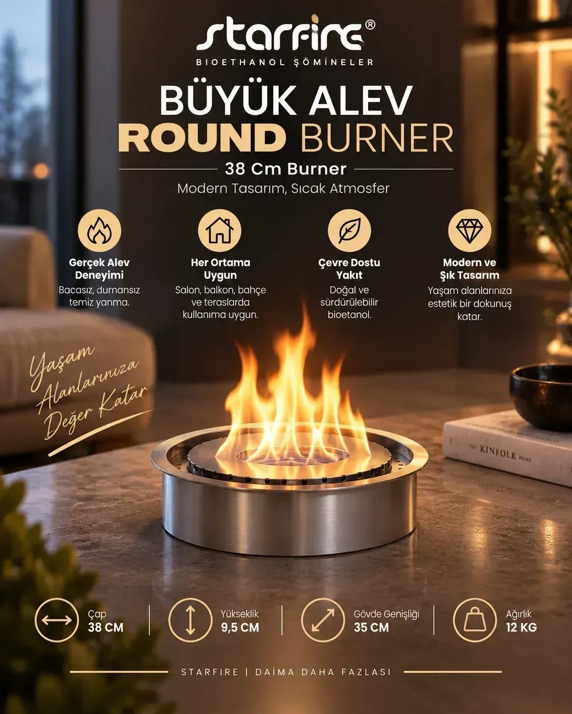 Büyütmek için çift tıklayın Starfire Büyük Alev Yuvarlak Burner ürün görseli